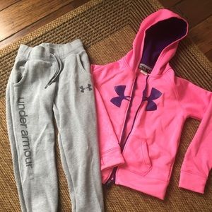 Girls Under Armour sweatsuit size Medium